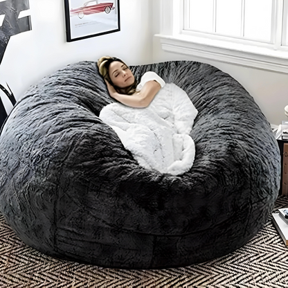 Cozy Fluffy Bean Bag Cover – Soft Slipcover for Customizable Fill, Perfect for Lounging and Napping 4