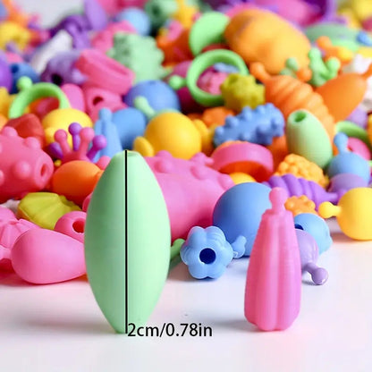 Creative Jewellery Making Kit for Kids with 500+ Colourful Beads and Accessories 4