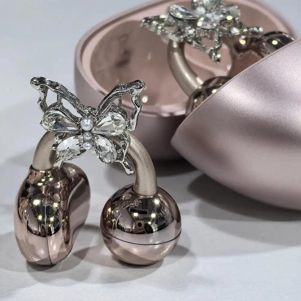 Customizable Bling Ear-Clip Accessories for Earbuds – Stylish Zircon Jewelry for Girls, Lightweight Copper Alloy, Easy Installation 0