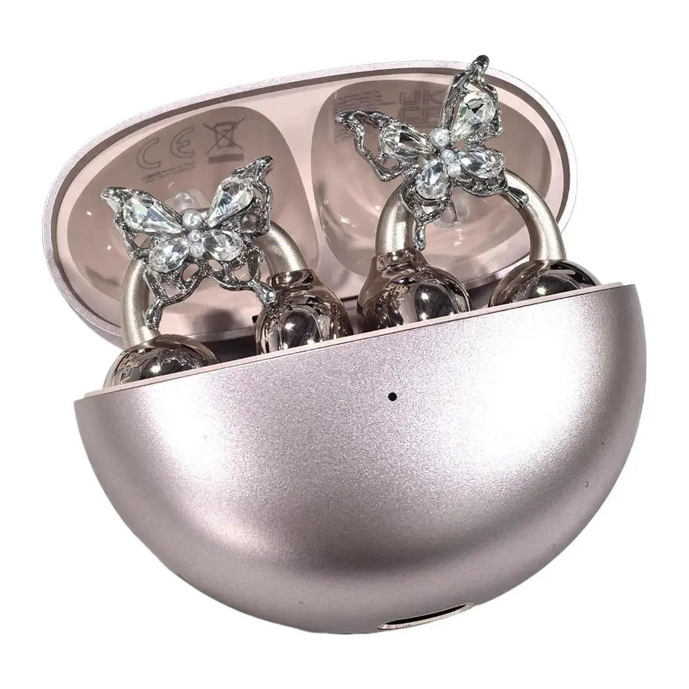 Customizable Bling Ear-Clip Accessories for Earbuds – Stylish Zircon Jewelry for Girls, Lightweight Copper Alloy, Easy Installation 2