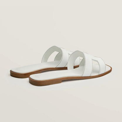 Cut-Out Strap Leather Flat Sandals – Ergonomic Comfort and Elegant Design 5