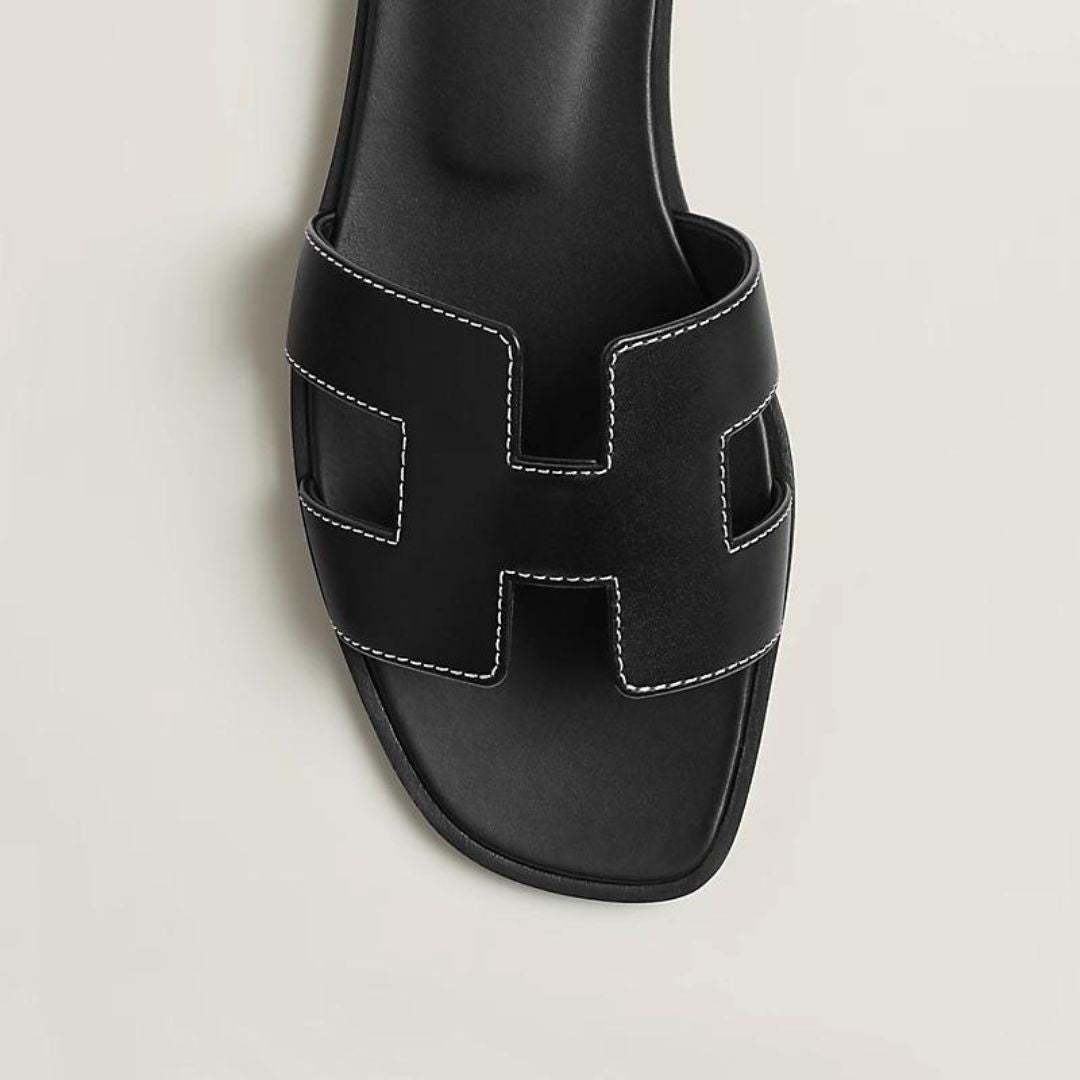 Cut-Out Strap Leather Flat Sandals – Ergonomic Comfort and Elegant Design 6