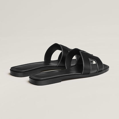 Cut-Out Strap Leather Flat Sandals – Ergonomic Comfort and Elegant Design 7