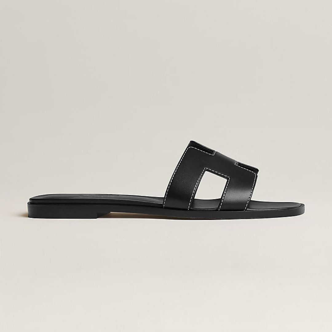 Cut-Out Strap Leather Flat Sandals – Ergonomic Comfort and Elegant Design 8