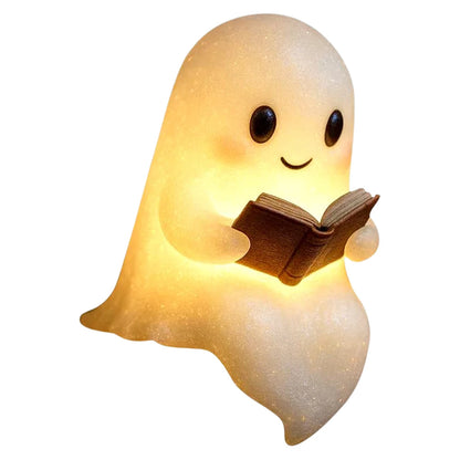 Cute Ghost 3D LED Night Light - Whimsical Reading Lamp for Bedroom and Study, Soft Illumination, Portable Decor