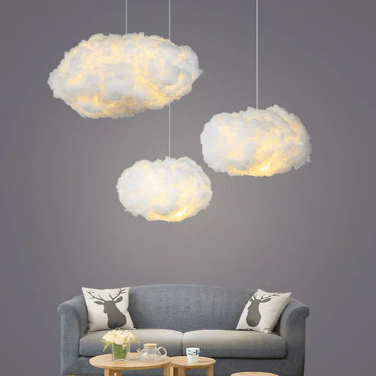 Dreamy Cloud Lamp – Soft LED Ceiling Light for Bedroom and Living Room Décor, Calming Warm Glow, High-Quality Cotton Design 0