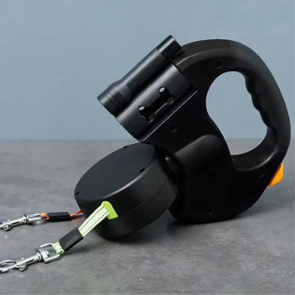 Dual Dog Leash with Tangle-Free Design, LED Light, and 360° Swivel for Safe Walks 0
