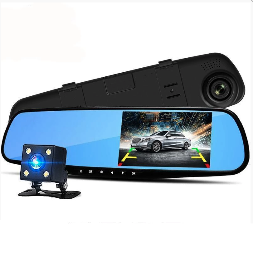 Dual Lens Dash Cam for Car with 1080p Front and Rear Recording, Night Vision, and Parking Assist 0