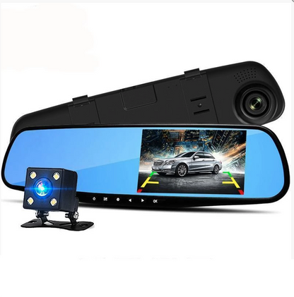 Dual Lens Dash Cam for Car with 1080p Front and Rear Recording, Night Vision, and Parking Assist 0