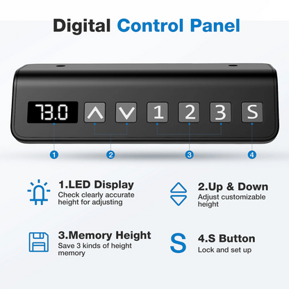 Electric Adjustable Standing Desk with Height Control – Ergonomic Workstation 5