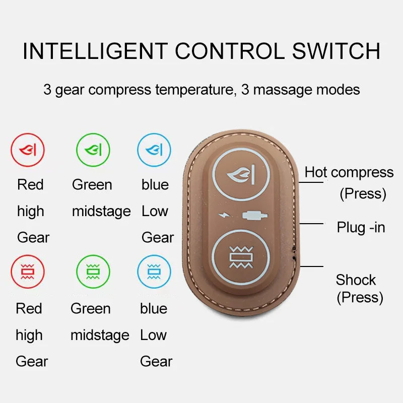 Electric Massage Waist Support Pad with Heating and Vibration for Pain Relief – Ergonomic Design, Portable and Comfortable 5
