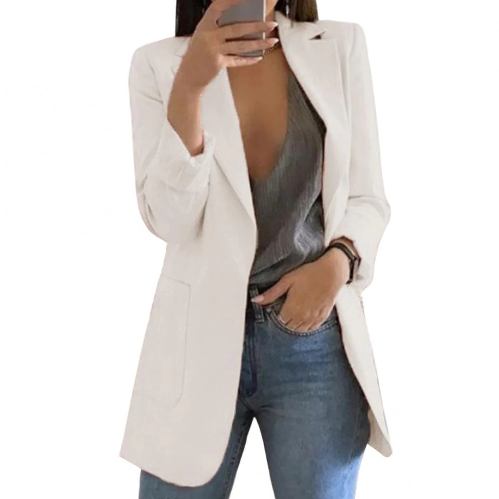 Elegant Black Blazer for Women in Luxurious Wool – Long Sleeve Tailored Jacket for All Occasions 3