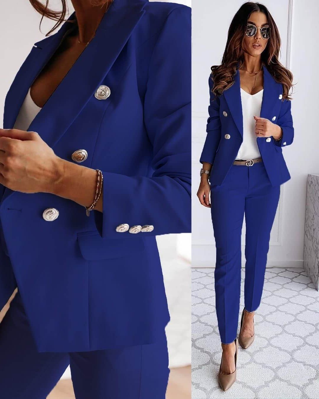 Elegant Blazer Set for Women with Tailored Fit and Matching Skirt or Pants – Timeless Style in High-Quality Fabric 2