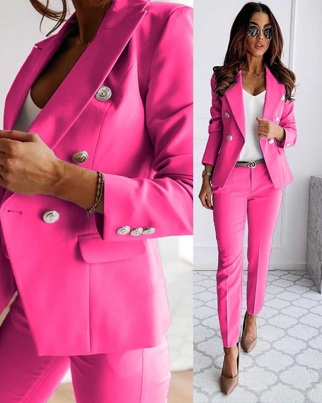 Elegant Blazer Set for Women with Tailored Fit and Matching Skirt or Pants – Timeless Style in High-Quality Fabric 4