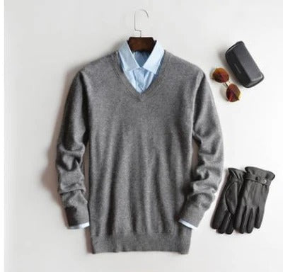 Elegant Men's Cashmere Sweater - Luxurious Softness and Timeless Style 1