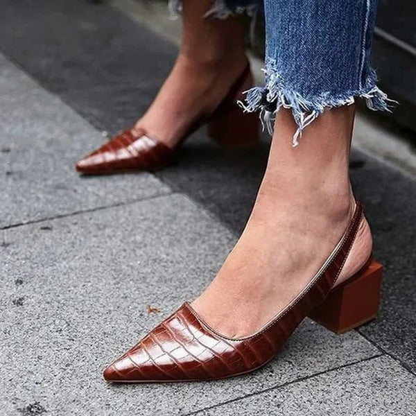 Elegant Orthopedic Pumps for Women with Arch Support and Pressure Relief – Classic Split Leather Design 0
