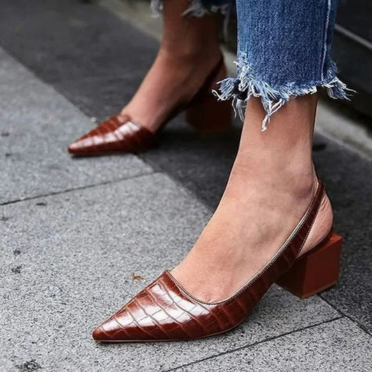 Elegant Orthopedic Pumps for Women with Arch Support and Pressure Relief – Classic Split Leather Design 0