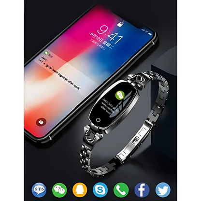 Elegant Smart Fitness Watch for Women – Heart Rate, Sleep Tracking, Waterproof Fitness Tracker Watch with Bracelet Strap 4