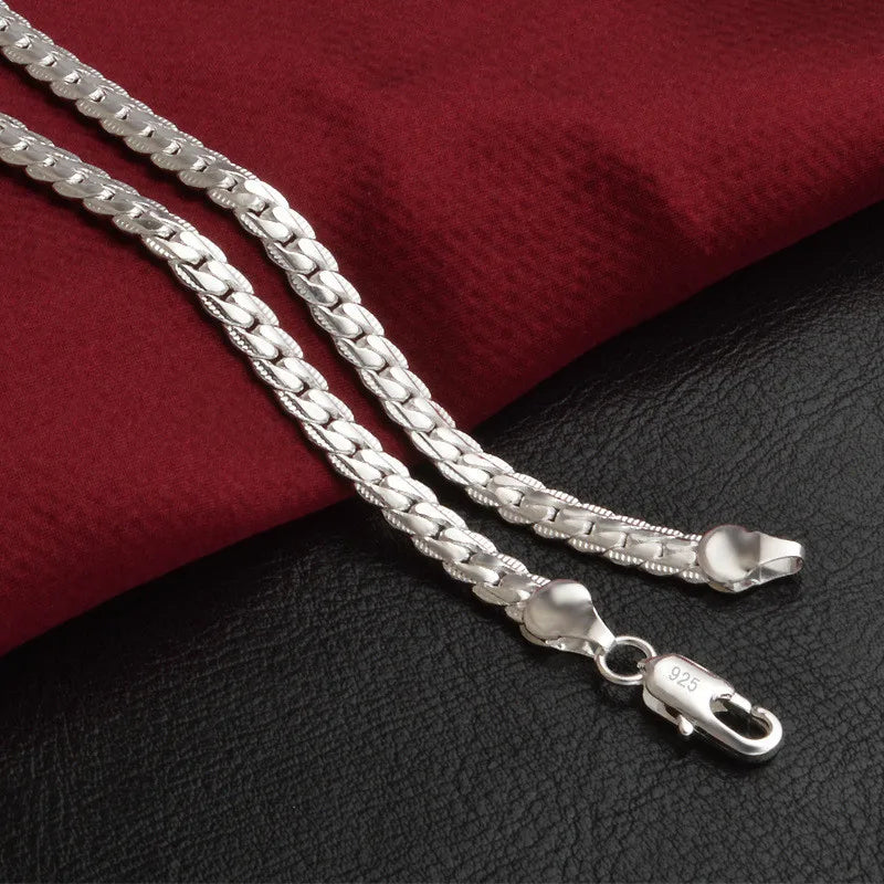 Elegant Sterling Silver Chain Necklace for Women – Timeless Versatile Jewelry for Any Occasion 3