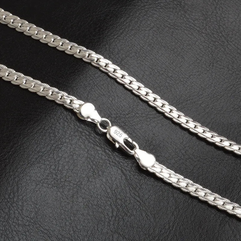 Elegant Sterling Silver Chain Necklace for Women – Timeless Versatile Jewelry for Any Occasion 4