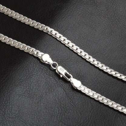Elegant Sterling Silver Chain Necklace for Women – Timeless Versatile Jewelry for Any Occasion 4