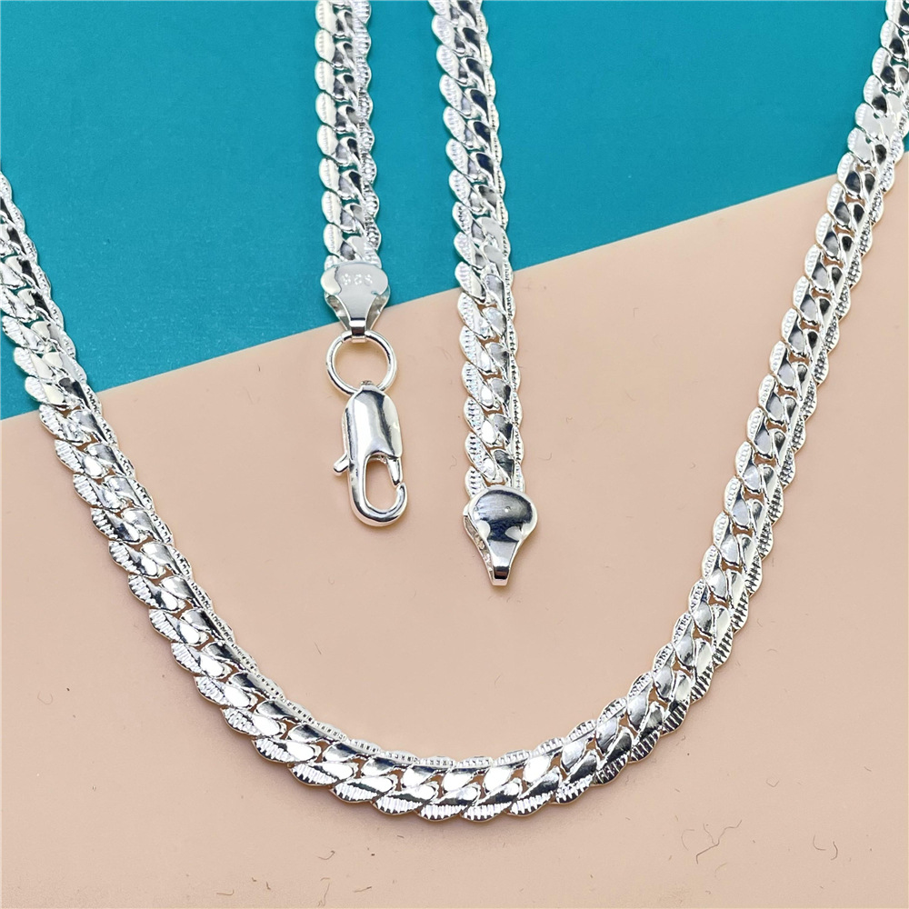 Elegant Sterling Silver Chain Necklace for Women – Timeless Versatile Jewelry for Any Occasion 8