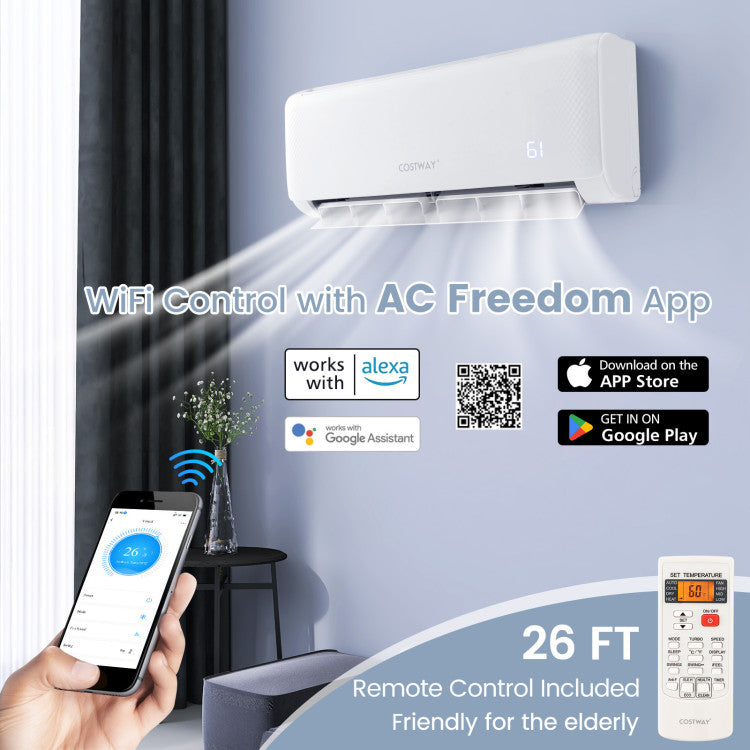 Energy-Efficient Split AC & Heater – 22000 BTU with Smart WiFi Control and Alexa Compatibility 1