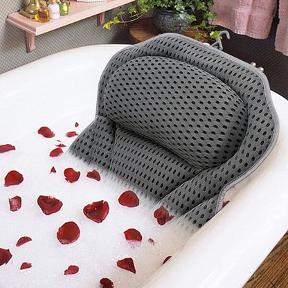 Ergonomic Bath Pillow with Neck and Back Support – Quick-Drying Mesh Cushion for Spa Experience 1