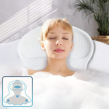 Ergonomic Bath Pillow with Neck and Back Support – Quick-Drying Mesh Cushion for Spa Experience 2