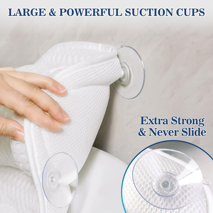 Ergonomic Bath Pillow with Neck and Back Support – Quick-Drying Mesh Cushion for Spa Experience 7