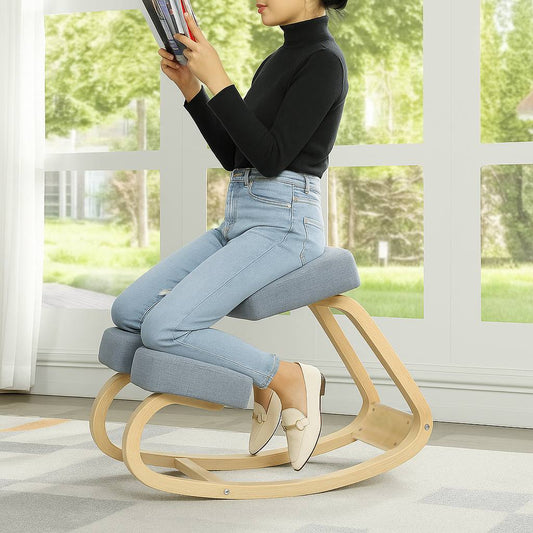 Ergonomic Kneeling Chair with Adjustable Height and Comfort Padding 0