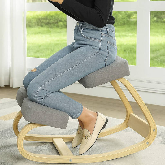 Ergonomic Kneeling Chair with Adjustable Height for Improved Posture and Comfort - Durable and Compact Design 0