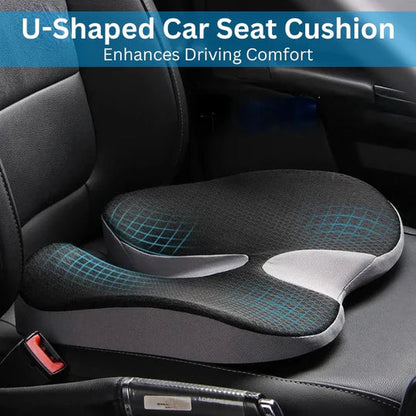 Ergonomic Memory Foam Car Seat Cushion for Sciatica Relief – U-Shaped Tailbone Support 5