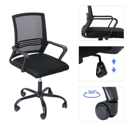 Ergonomic Mesh Office Chair with Lumbar Support and Adjustable Height – Breathable Design for Comfort 4