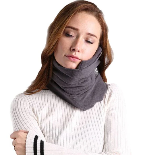 Ergonomic Travel Pillow with Microbead Support for Neck Comfort – Portable and Lightweight 2