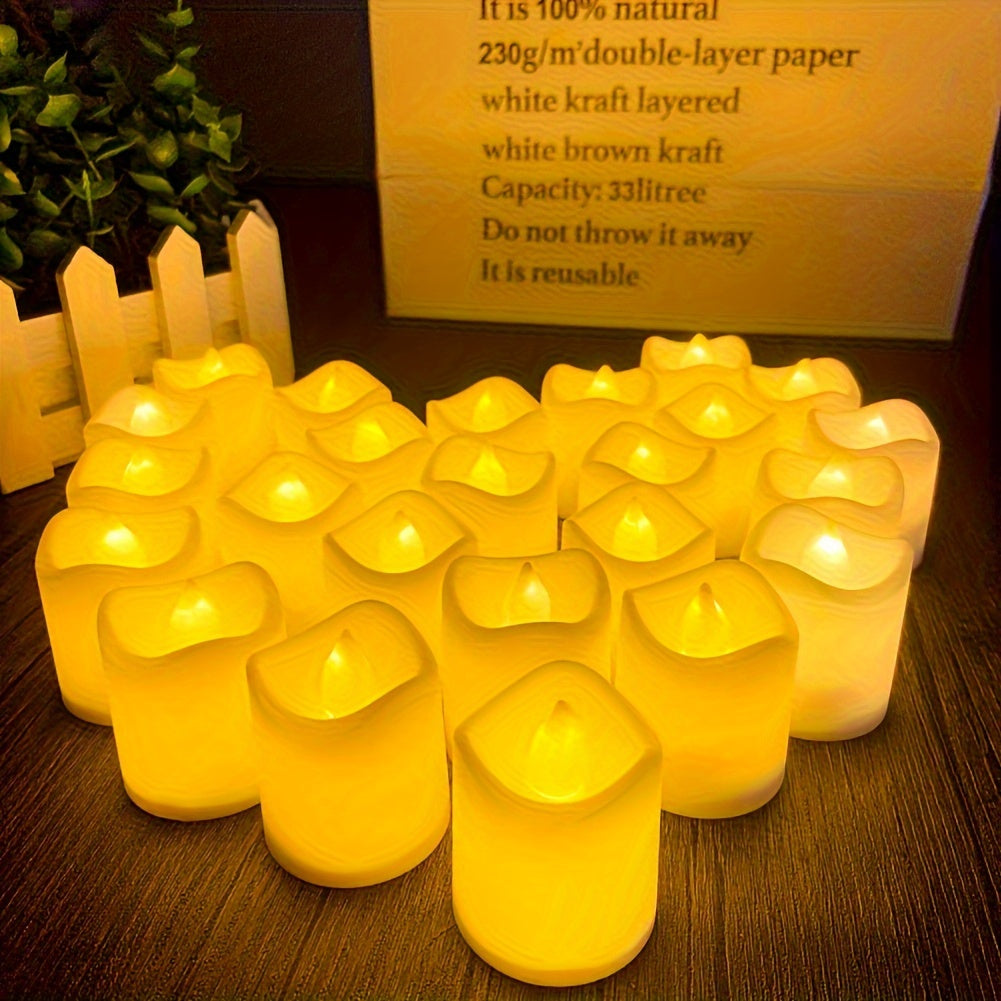 Flameless LED Tea Lights – Warm Flickering Glow for Weddings and Celebrations, 24/50/100 Pack 0