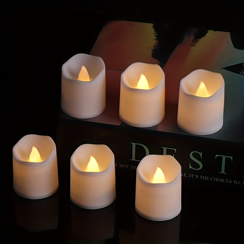 Flameless LED Tea Lights – Warm Flickering Glow for Weddings and Celebrations, 24/50/100 Pack 1