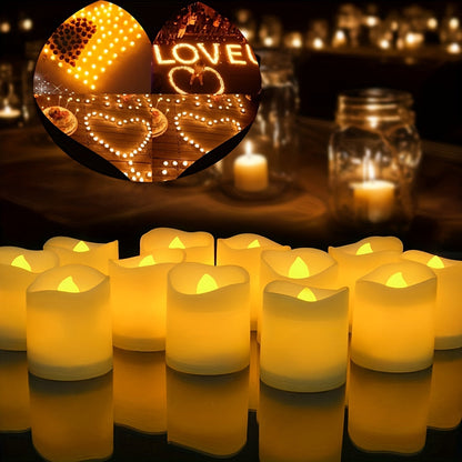 Flameless LED Tea Lights – Warm Flickering Glow for Weddings and Celebrations, 24/50/100 Pack 2