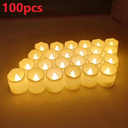 Flameless LED Tea Lights – Warm Flickering Glow for Weddings and Celebrations, 24/50/100 Pack 6