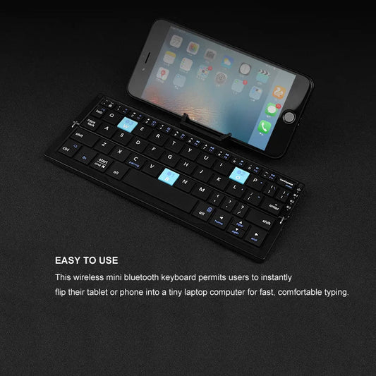 Foldable Bluetooth Keyboard with Magnetic Stand – Portable Wireless Keyboard for Tablets and iPads 1