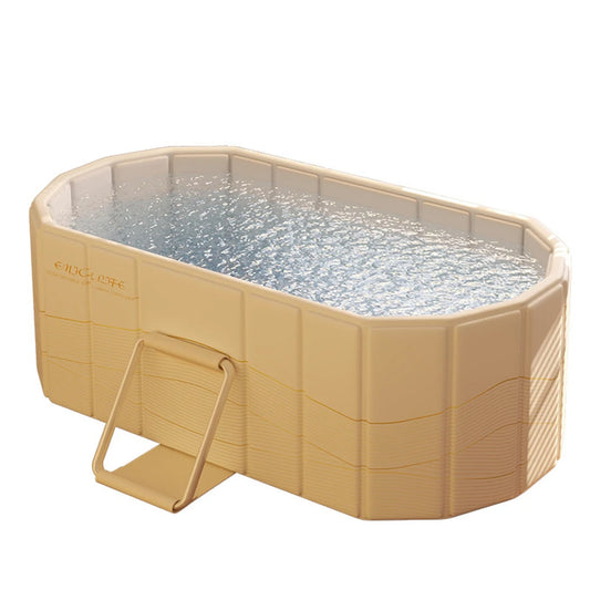 Foldable Portable Hot Tub – Large Collapsible Ice Bath for Home Relaxation with Dual Drainage and Quick Setup 1