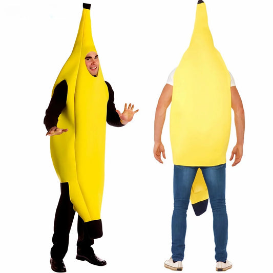 Funny Banana Costume for Men - Adult Halloween Costume for Parties and Carnivals, Bright Yellow, Lightweight Design