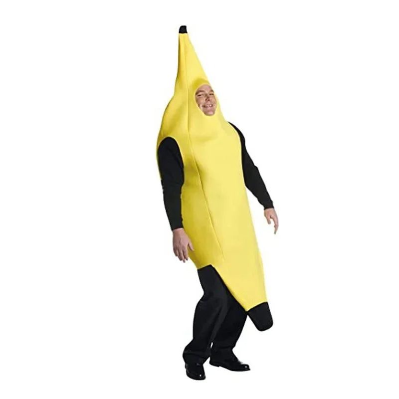 Funny Banana Costume for Men - Adult Halloween Costume for Parties and Carnivals, Bright Yellow, Lightweight Design
