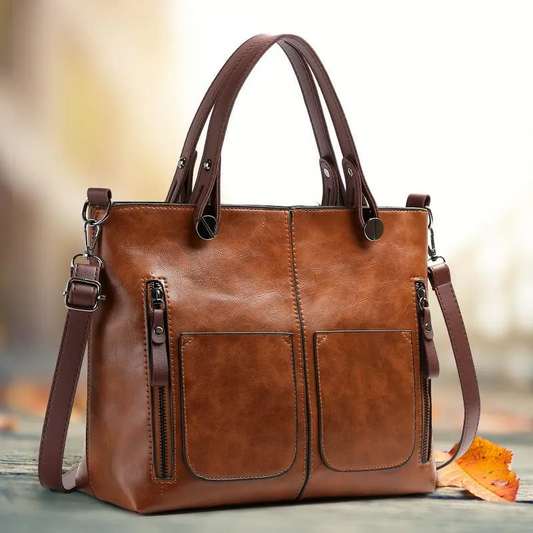 Genuine Leather Handbag with Removable Strap – Versatile and Durable Design 0