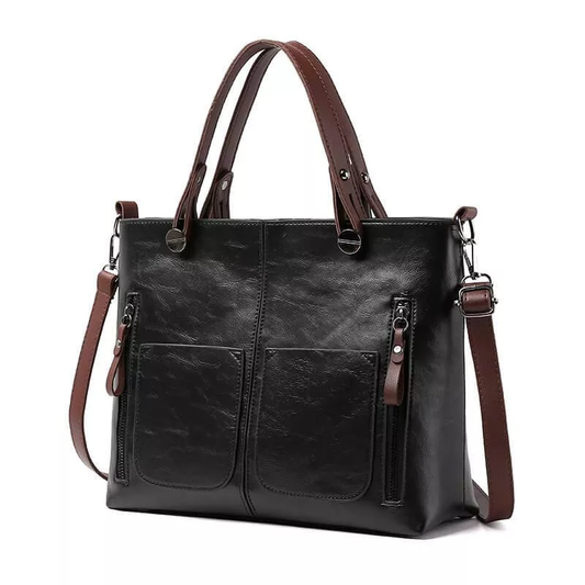 Genuine Leather Handbag with Removable Strap – Versatile and Durable Design 1