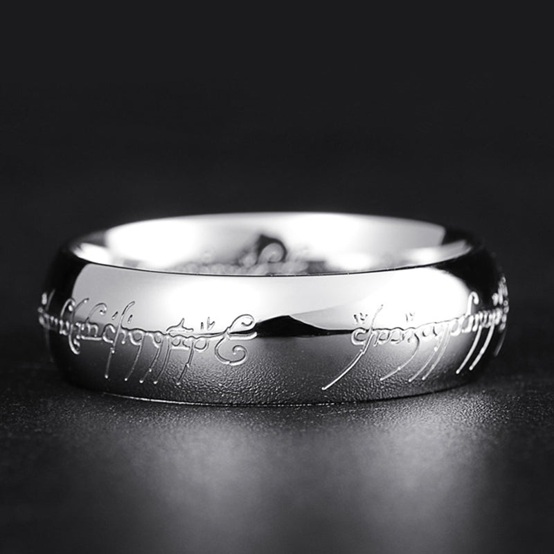 Glow in the Dark Jewelry Ring with Engraved Mantra – Luminous Positive Design, Hypoallergenic Alloy, Gold or Silver Tone 0