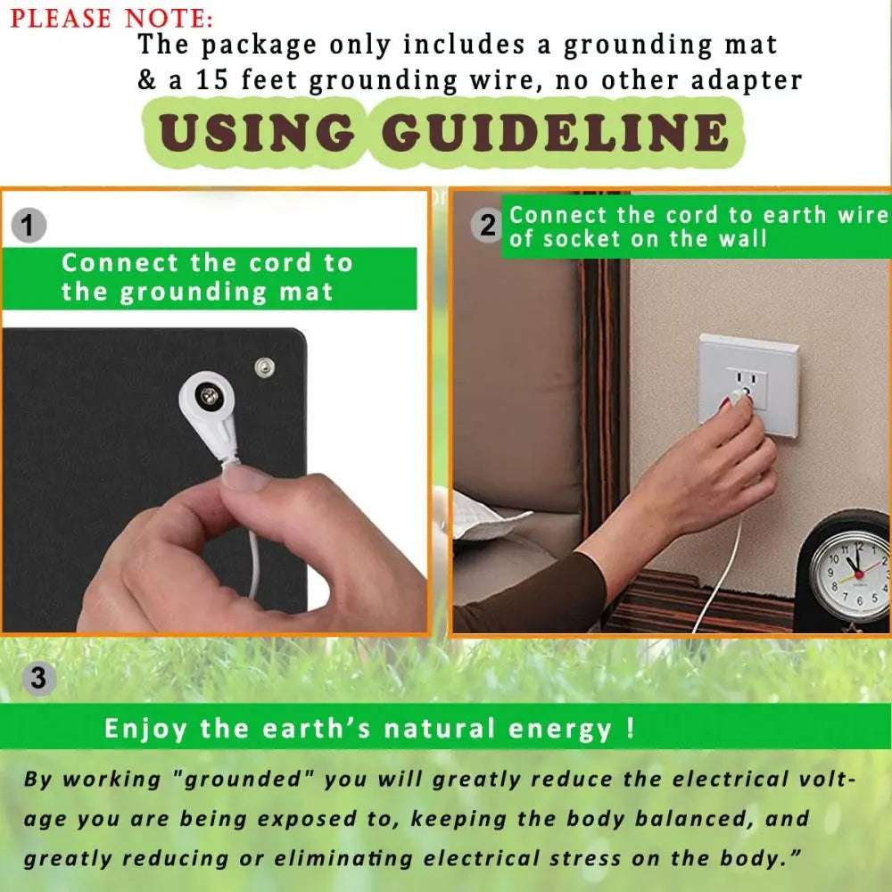 Grounding Mat for Improved Sleep and Wellness – Eco-Friendly Earthing Pad 4