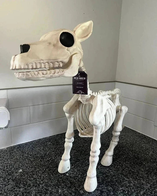 Halloween Cow and Horse Skeleton Decorative Props – Realistic Resin Decorations for Spooky Parties 1