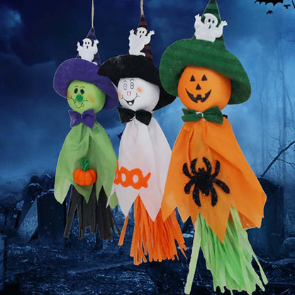 Halloween Ghost Doll Pendant for Indoor and Outdoor Decorations – Spooky Hanging Halloween Decoration for Home and Kindergarten