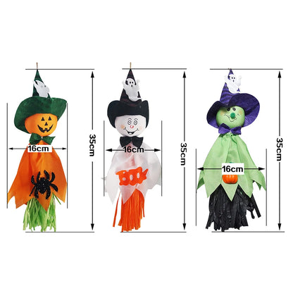 Halloween Ghost Doll Pendant for Indoor and Outdoor Decorations – Spooky Hanging Halloween Decoration for Home and Kindergarten